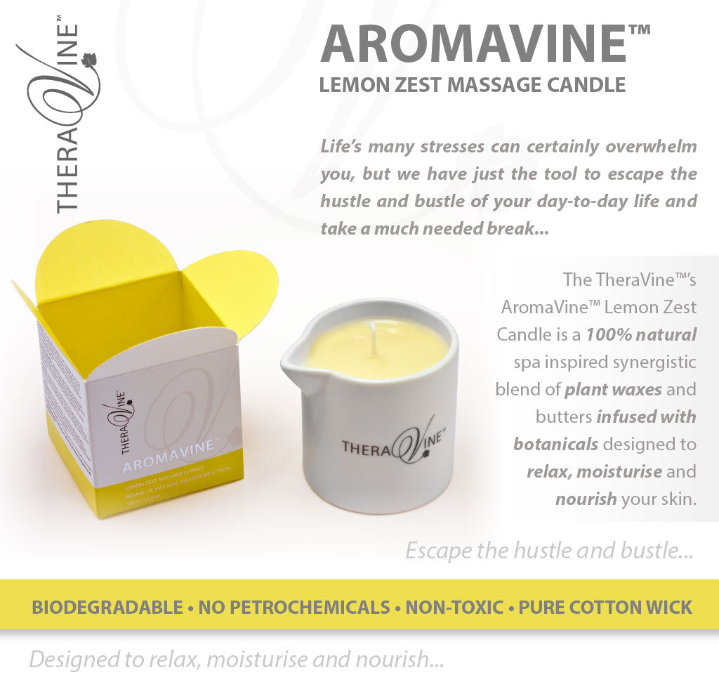 Theravine Lemon Zest Massage Candle 100ml