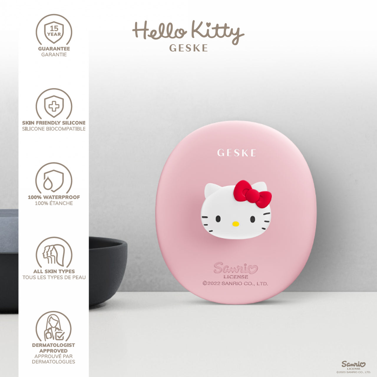 Geske Hello Kitty Facial Brush | 3 in 1 with handle