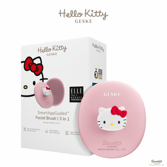 Geske Hello Kitty Facial Brush | 3 in 1 with handle