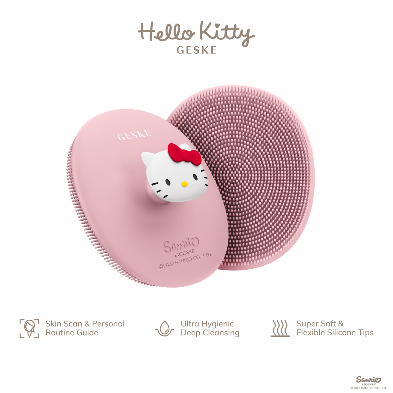 Geske Hello Kitty Facial Brush | 3 in 1 with handle